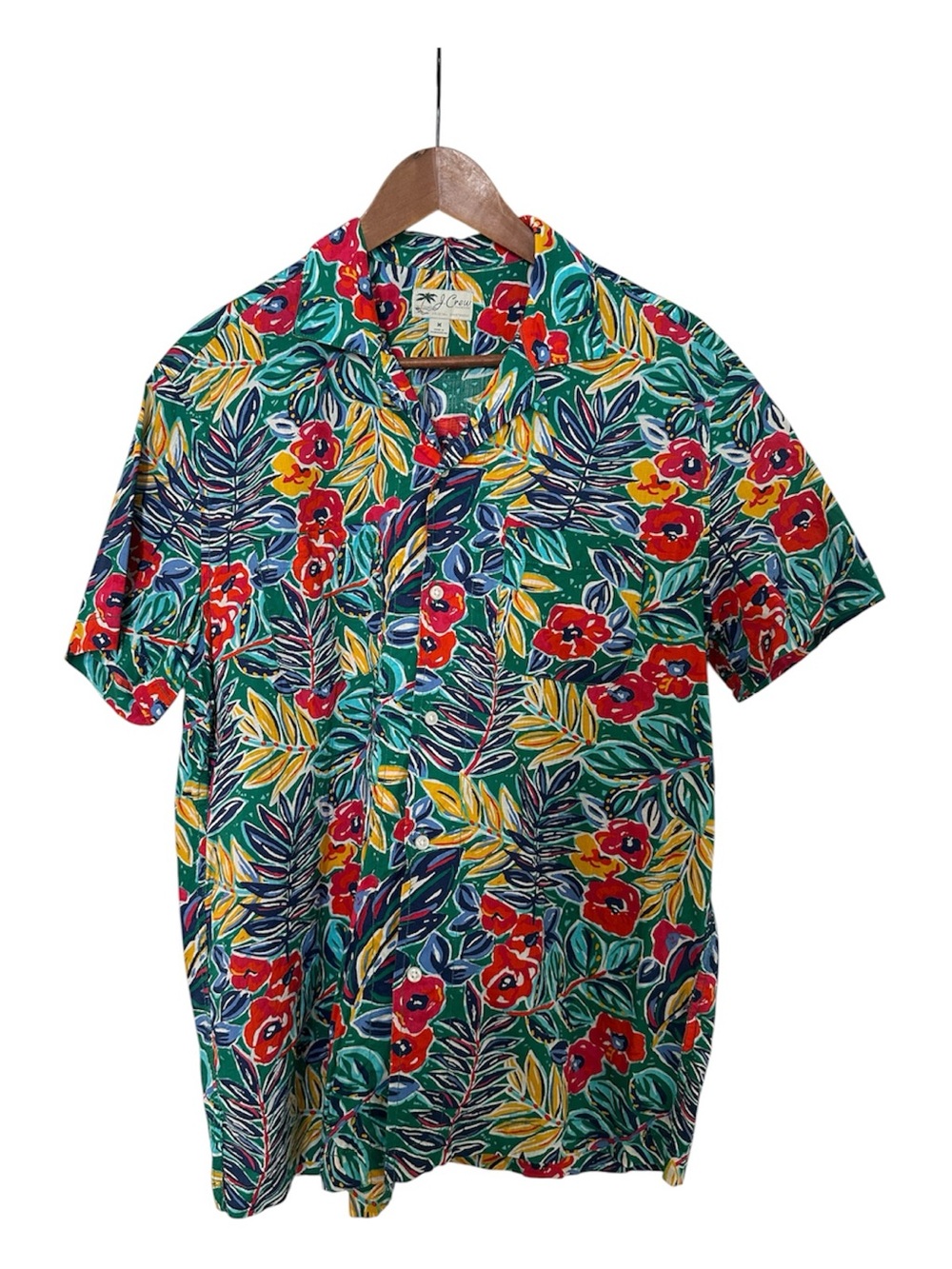 Original J. Crew - Tropical Print Short-Sleeve Camp Collar Shirt - Stand Out!